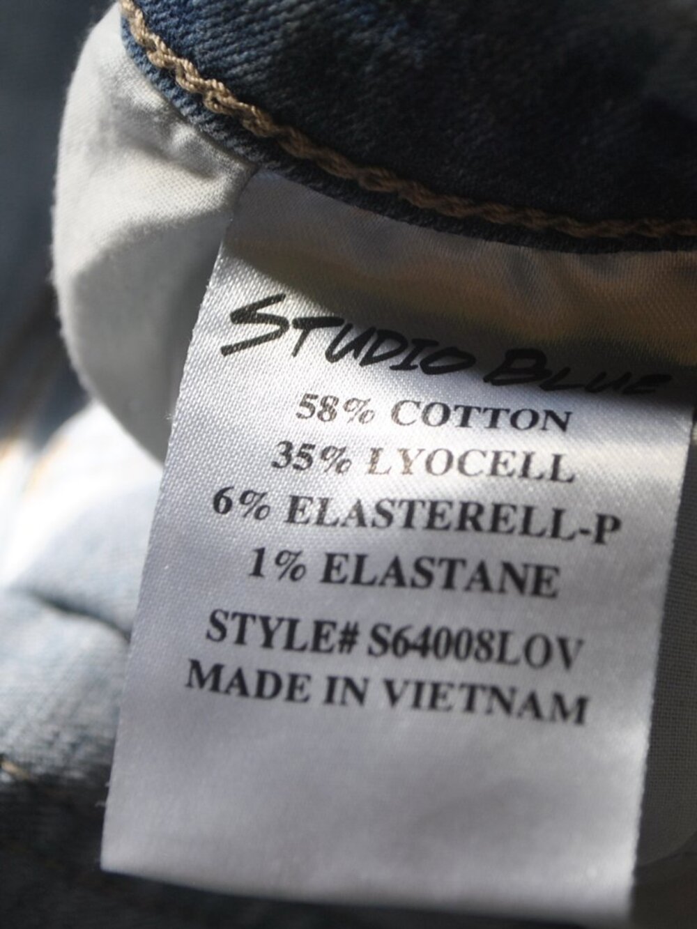 Studio Blue Womens 28 Distressed Light Wash Slim Skinny Stretch Jeans 134 - Picture 9 of 9